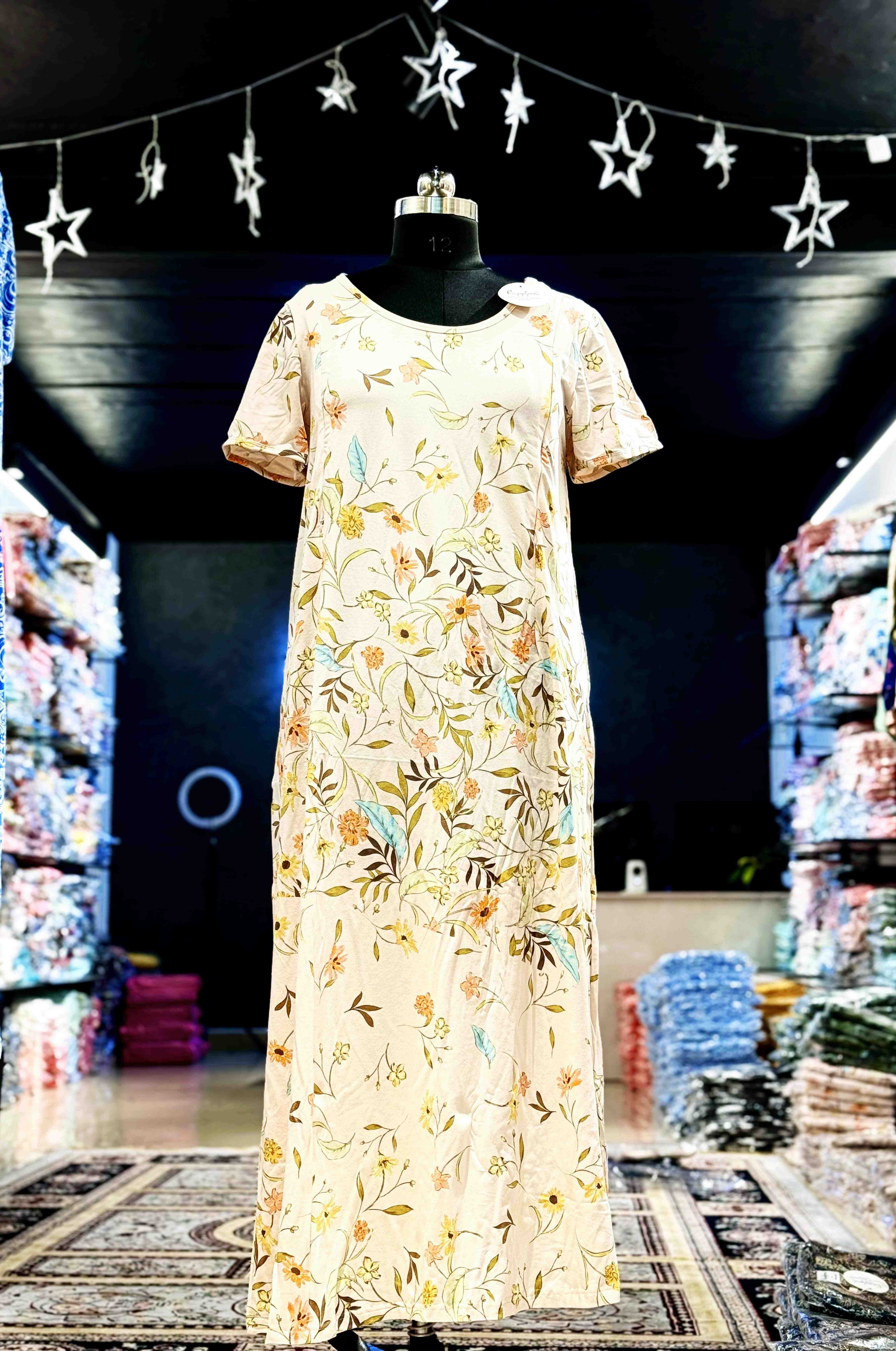 FLORAL PRINTED PINK FEEDING NIGHTY