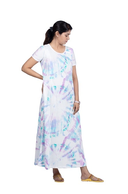 TIE AND DYE PRINT STRETCHABLE FEEDING NIGHTY